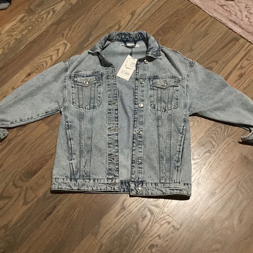Zara oversized denim jacket in extra small